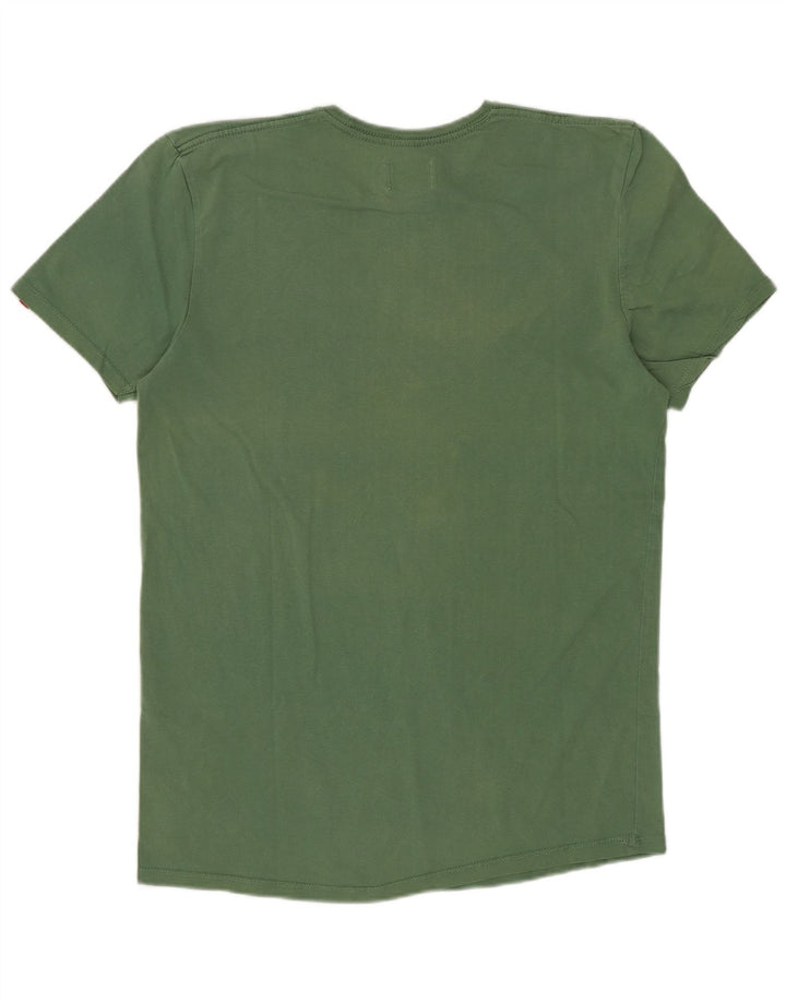 Levi's Hombre Camiseta Top Small Verde Algodón