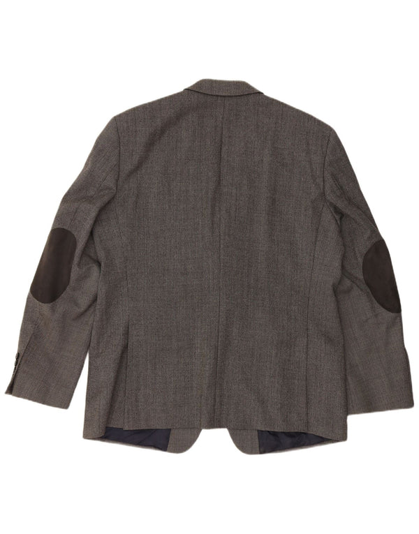 PIERRE CARDIN Chaqueta tipo blazer de 2 botones para hombre UK 40 Large Grey Virgin Wool