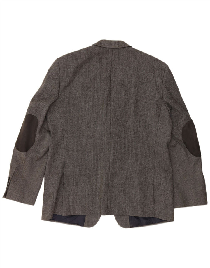 PIERRE CARDIN Chaqueta tipo blazer de 2 botones para hombre UK 40 Large Grey Virgin Wool
