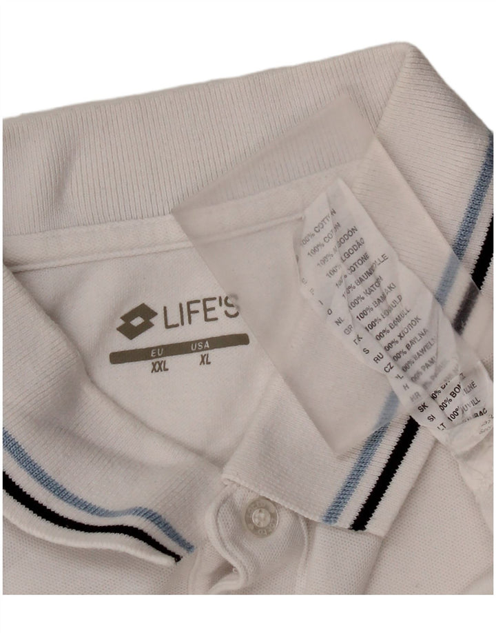 Polo Lotto Hombre XL Algodón Blanco