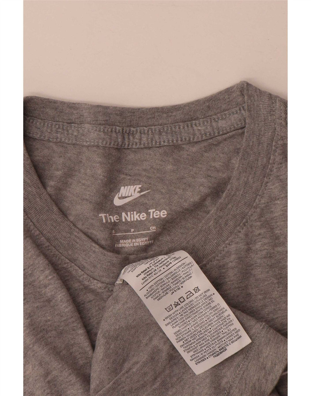 Camiseta Nike Hombre Top Small Gris Algodón