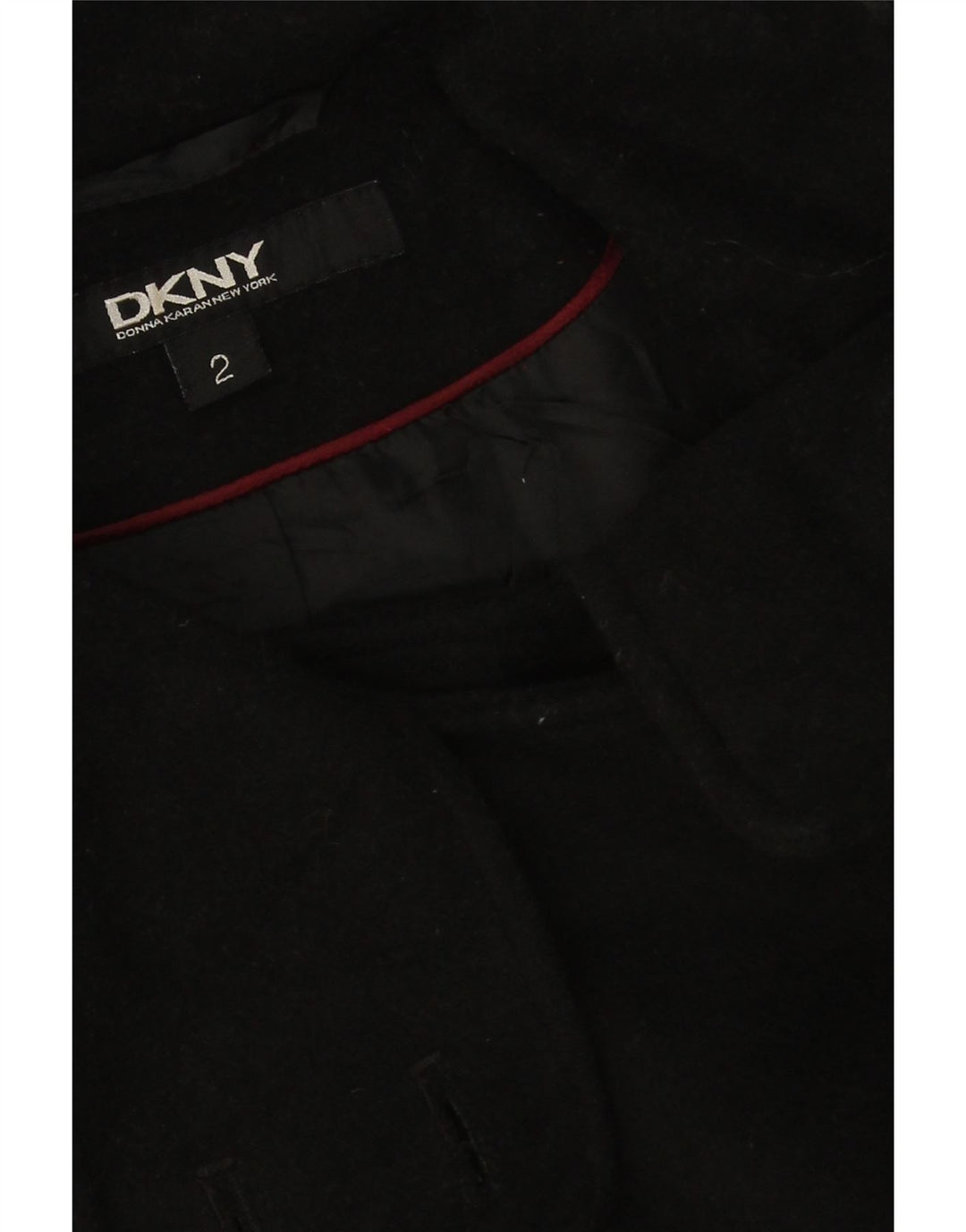 Dkny Abrigo extragrande para mujer US 2 XS Lana negra