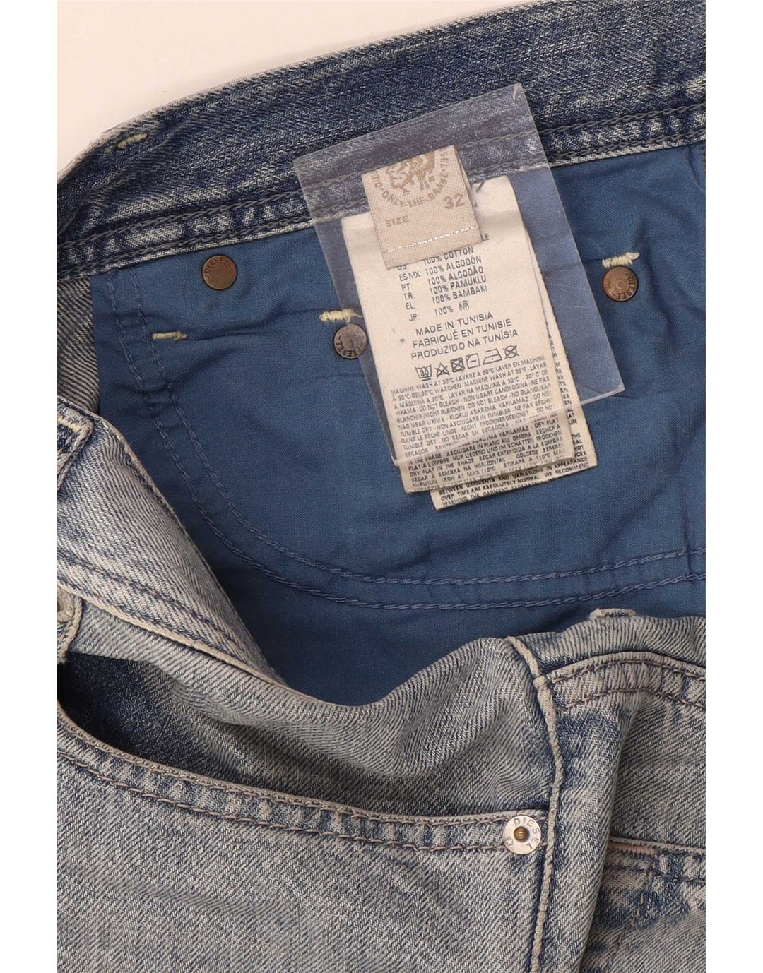 Diesel Vaqueros Cortos Para Hombre W32 L24 Algodón Azul