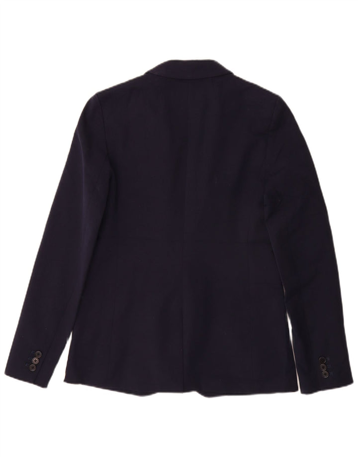 J. Crew Chaqueta Blazer de 1 Botón para Mujer US 4 Pequeña Azul Marino Algodón
