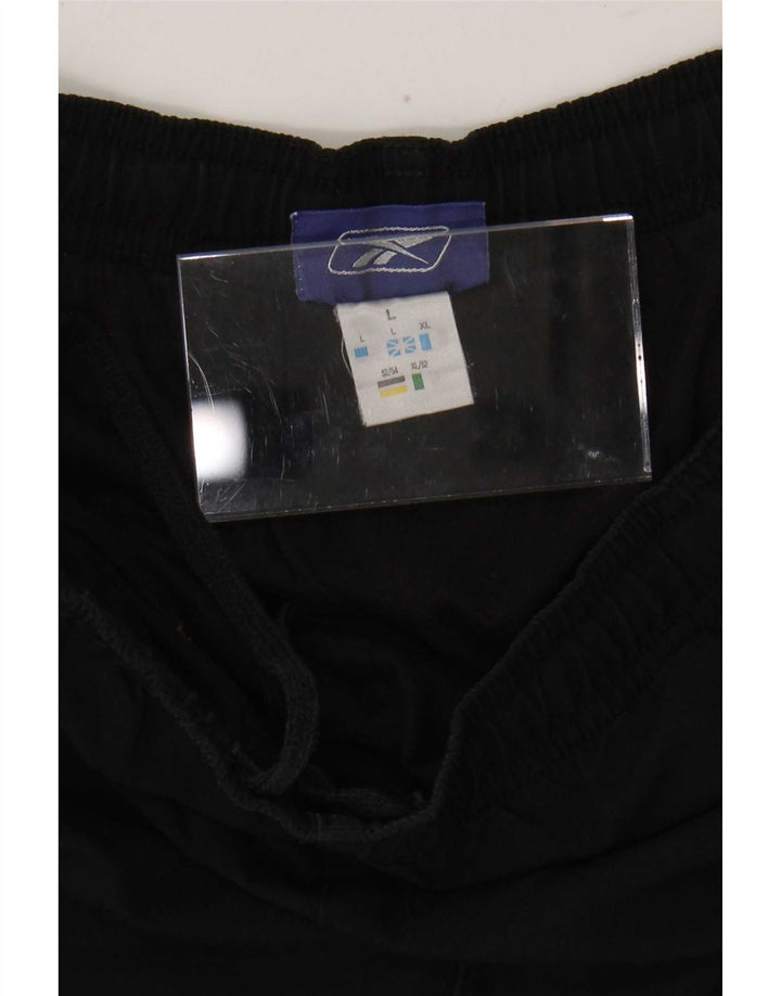 Reebok Pantalones De Chándal Para Hombre Joggers Large Negro Poliéster