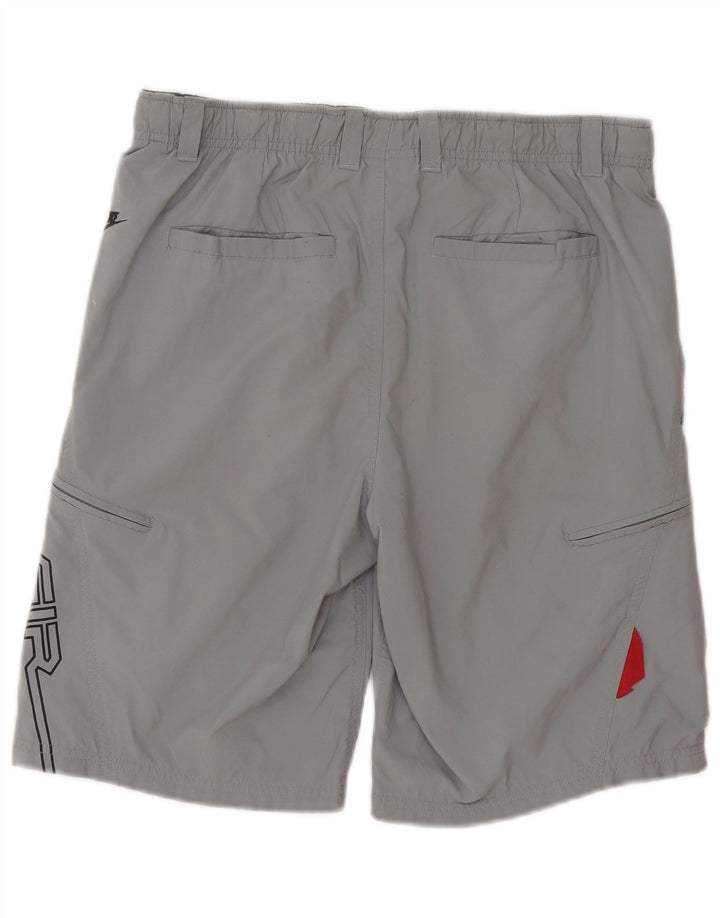 Nike - Pantalones cortos tipo cargo para hombre, talla pequeña, W30, poliéster gris
