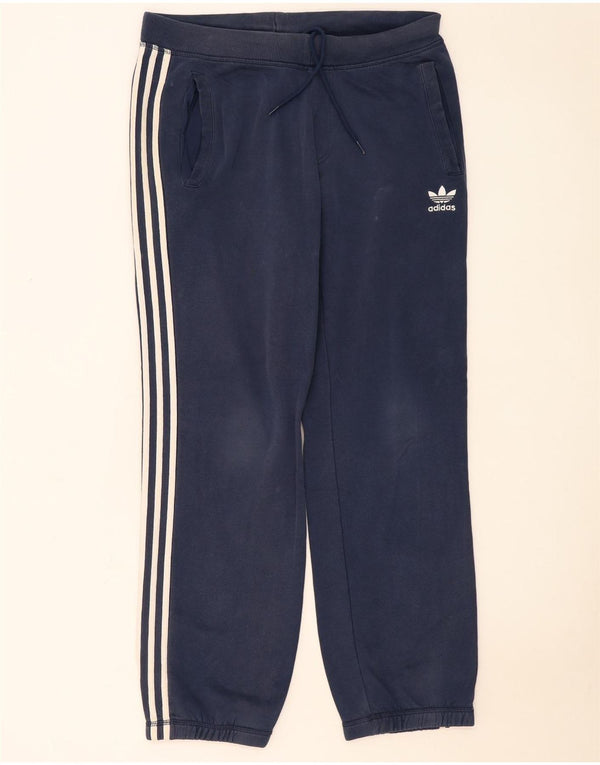 Adidas Hombre Pantalones De Chándal Joggers Medium Azul Marino Algodón