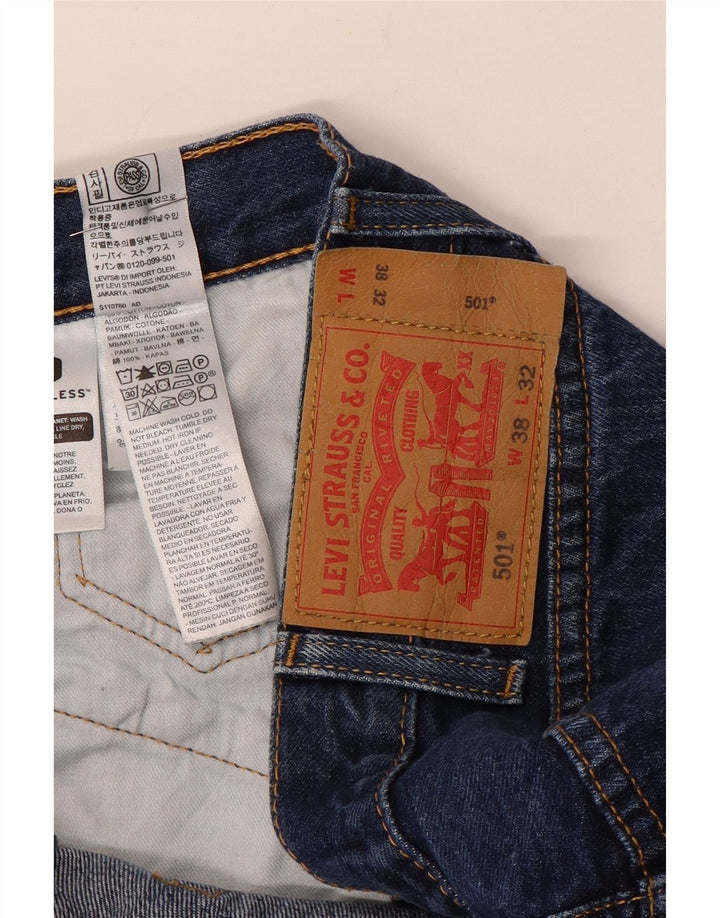 Levi's Hombre 501 Vaqueros Rectos W38 L32 Algodón Azul
