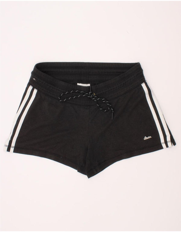 Adidas Mujer Climalite Sport Shorts UK 8/10 Pequeño Negro Poliéster