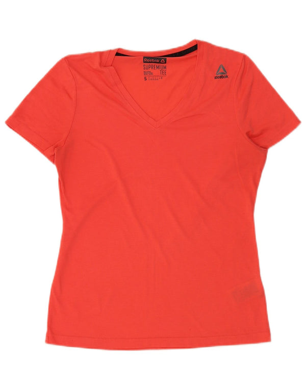 Reebok Camiseta Mujer Top UK 8/10 Small Rojo Poliéster