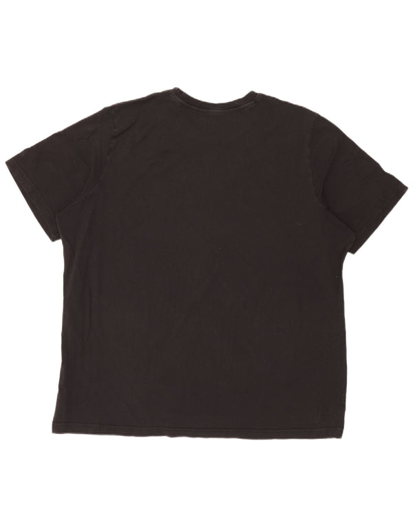 Adidas Mens Graphic T-Shirt Top 2XL Black Cotton