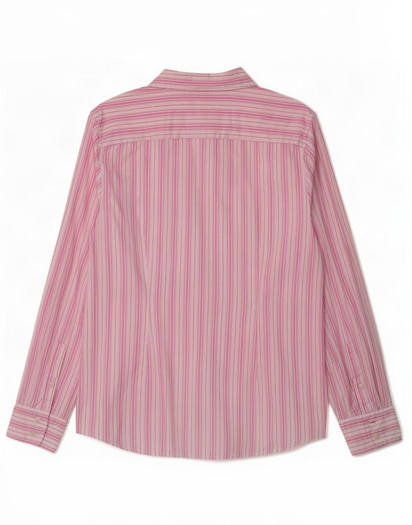 Tommy Hilfiger Camisa de corte clásico para mujer UK 46 Algodón a rayas rosa grande