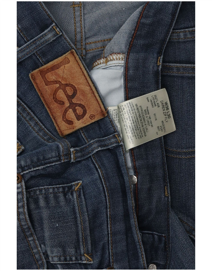 Vaqueros Lee Daren Zip Fly Rectos para Hombre W36 L27 Azul