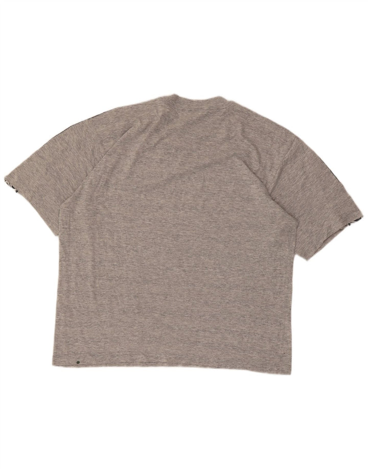 ASICS Camiseta gráfica para hombre Top grande de algodón moteado gris