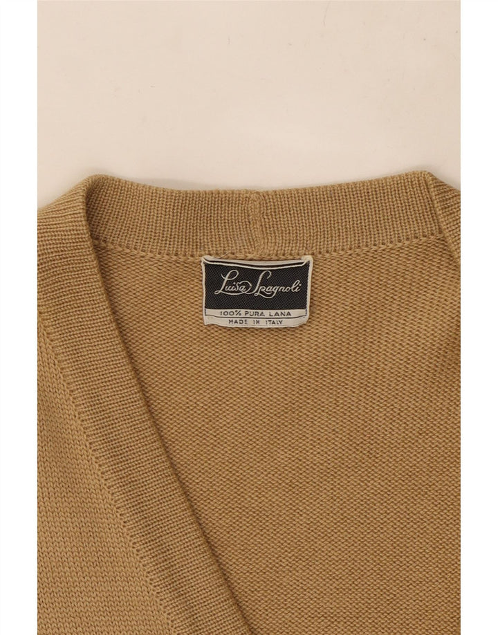 LUISA SPAGNOLI Suéter cárdigan para mujer Reino Unido 14 Lana beige grande