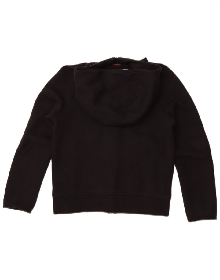 Nike Sudadera con capucha y cremallera para niños de 10 a 11 años, talla mediana, algodón negro