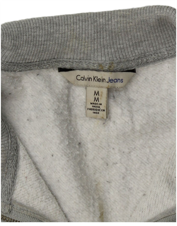 CALVIN KLEIN JEANS Sudadera con cuello y cremallera para hombre Jumper Gris medio