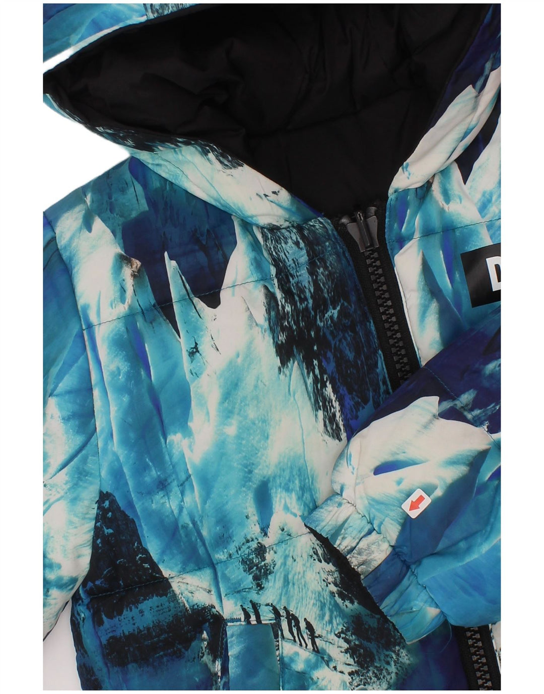 Dkny Chaqueta acolchada reversible con capucha para niño 3-4 años Poliéster teñido anudado azul