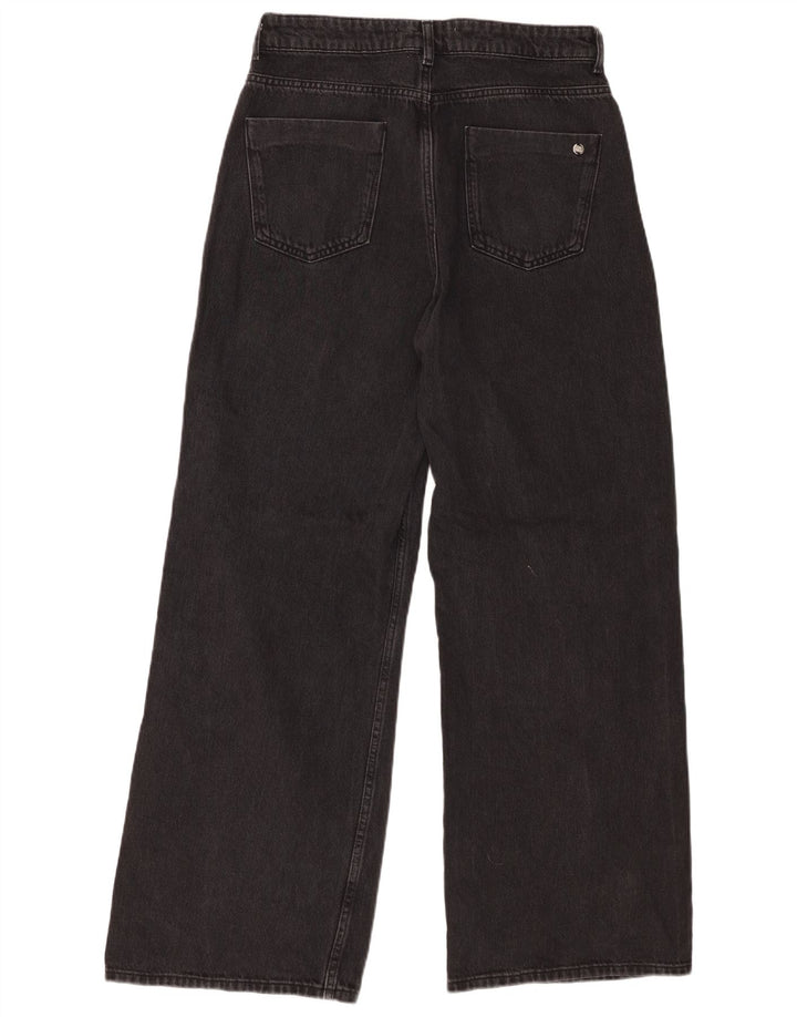 Zara Jeans De Pierna Ancha Para Mujer EU 40 Medium W30 L31 Negro