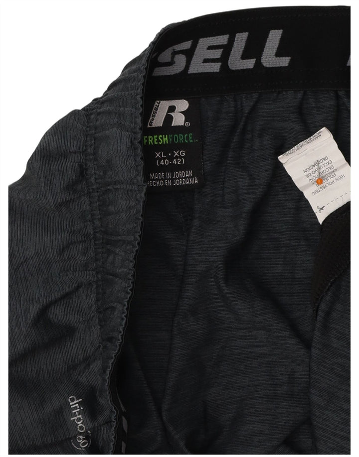 RUSSELL ATHLETIC Pantalones cortos deportivos para hombre XL Gris Colorblock Poliéster