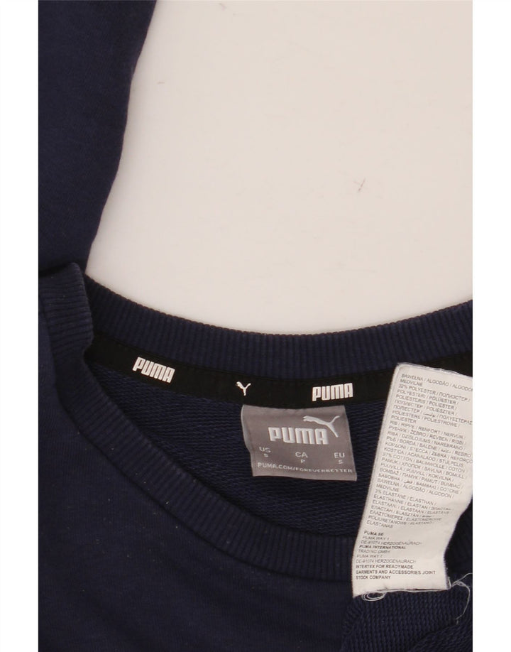 Adidas Hombre Graphic Sudadera Jumper Pequeño Azul Marino Algodón