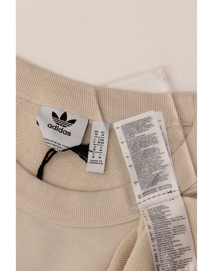 Adidas Hombre Sudadera Jumper Medium Beige Algodón