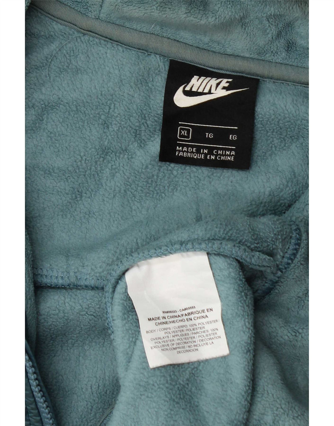 Nike Chaqueta polar con capucha para mujer ES 40 XL Poliéster azul