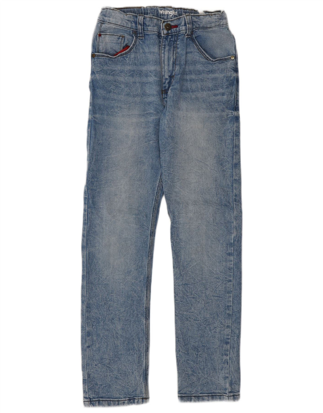 Wrangler Vaqueros ajustados para niños 7-8 años W26 L28 Azul