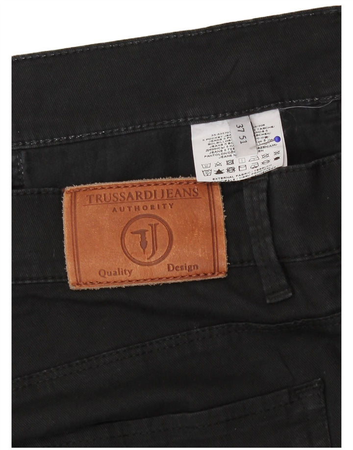 Trussardi Vaqueros rectos para hombre IT 51 Large W37 L28 Negro