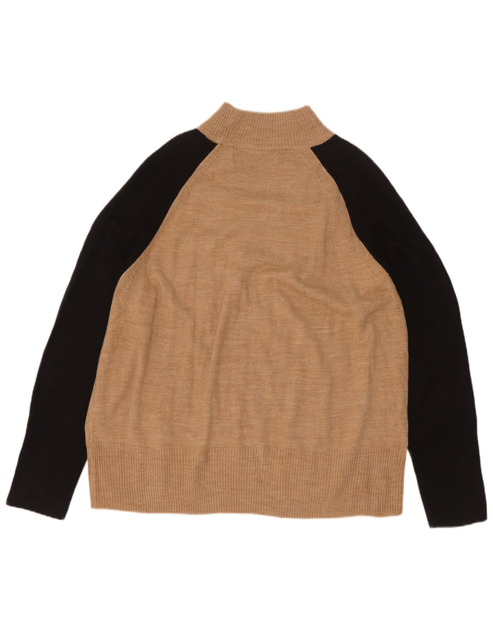 Marks & Spencer Jersey con cuello alto para hombre, color beige, talla grande