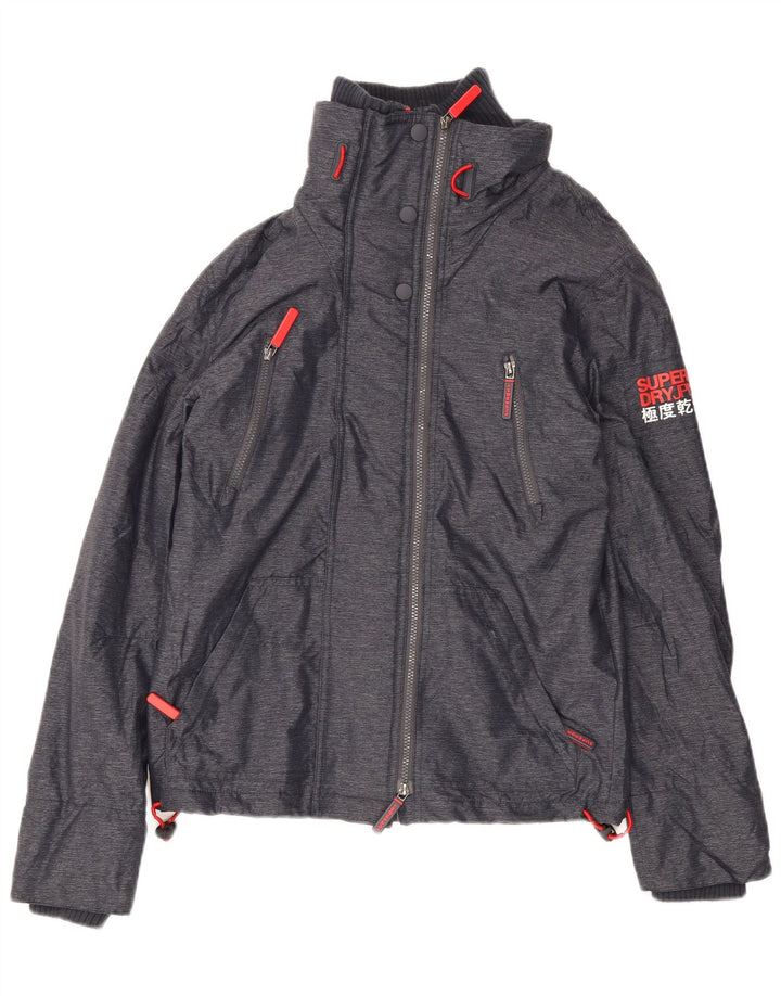 Superdry Mujer Windtrekker Cortavientos Chaqueta UK 40 Small Azul Marino Nylon
