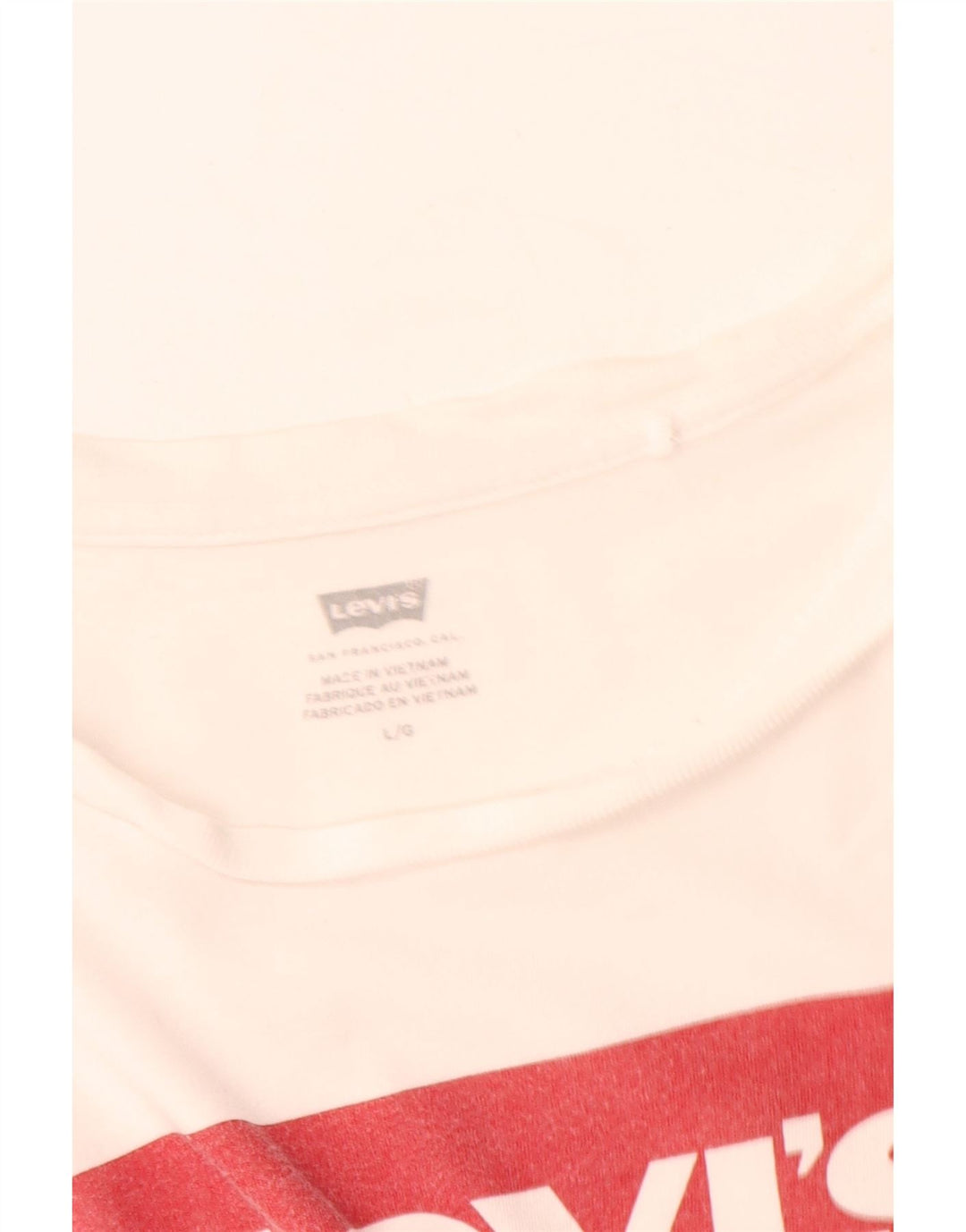 Levi's Camiseta gráfica para mujer Top UK 46 Large Off White