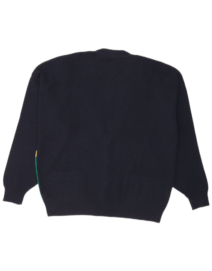 Cárdigan para hombre White Sails XL Lana color block azul marino