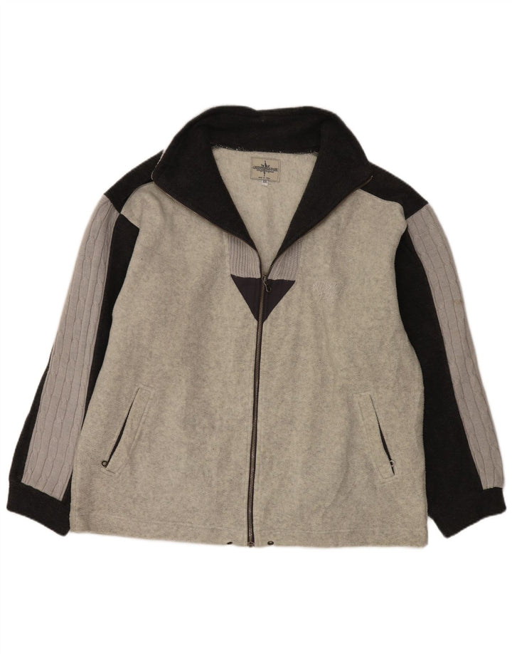 Greenstone Park Chaqueta polar de punto para hombre UK 44 2XL Gris Colorblock