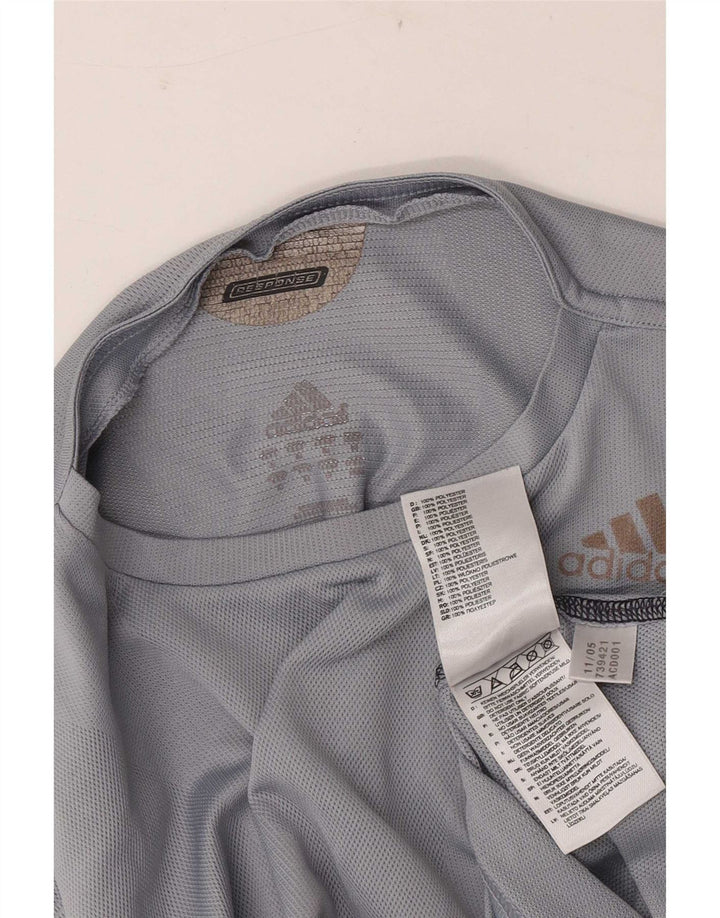 Adidas Hombre Climacool Top Manga Larga Poliéster Gris Medio