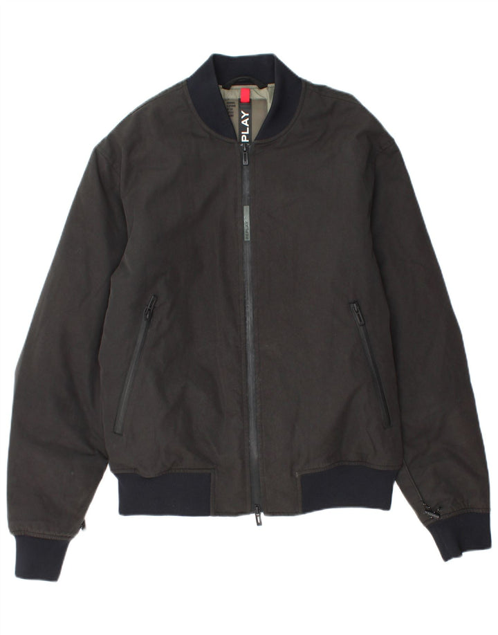 Chaqueta bomber estampada para hombre Replay Algodón con bloques de color gris medio ES 38