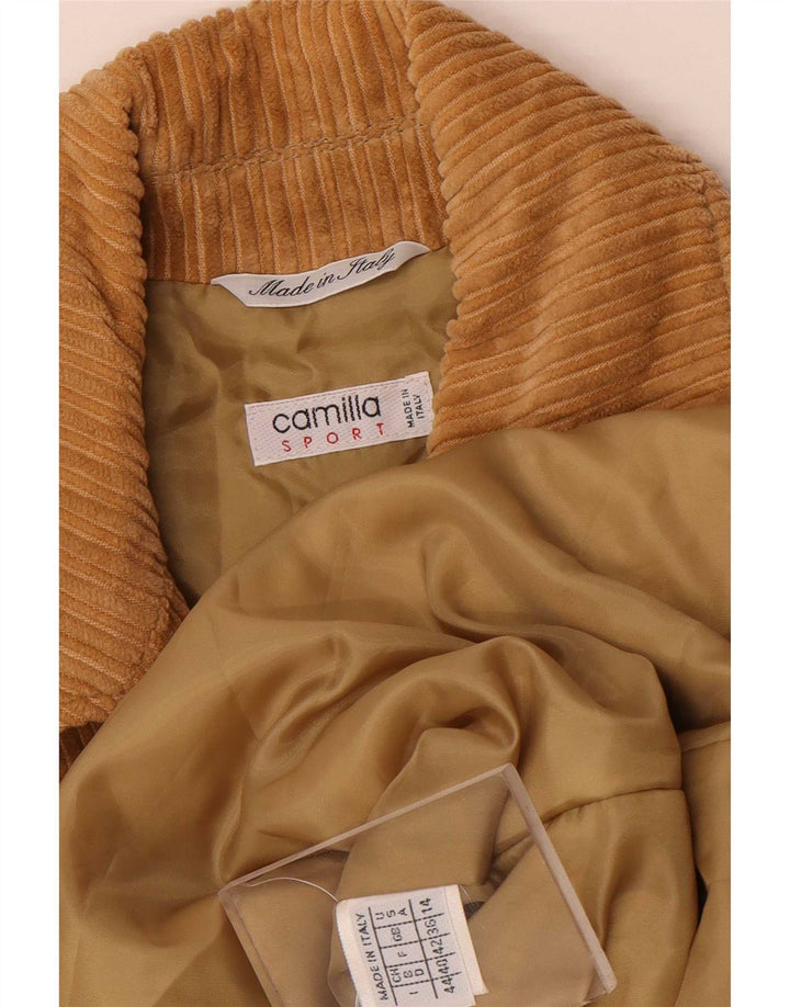 Camilla Mujer Chaqueta De Pana De Doble Botonadura IT 44 Algodón Beige Medio