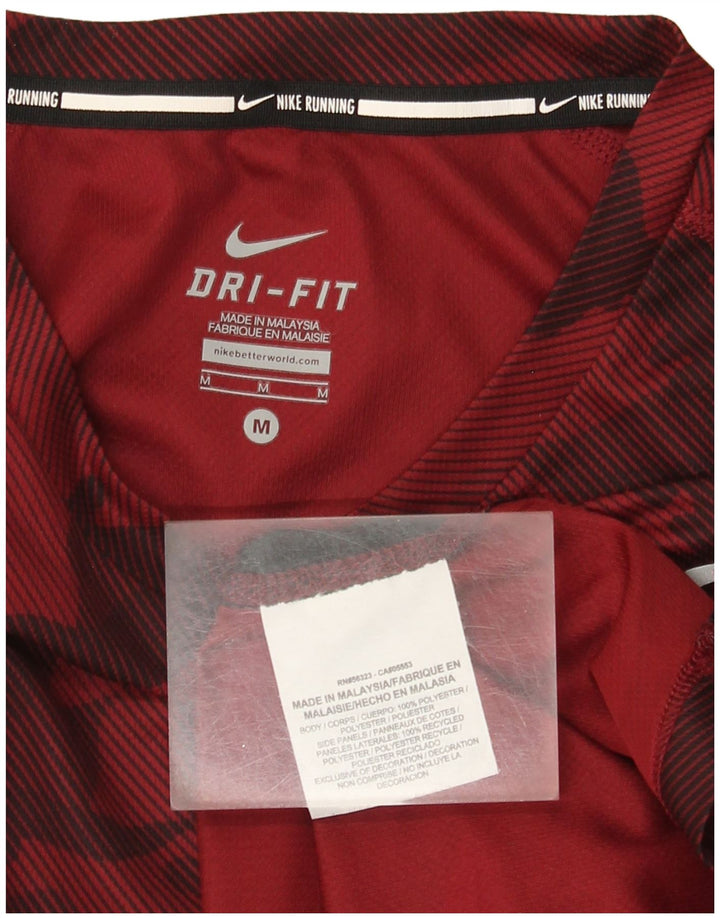 Camiseta Nike Dri Fit para hombre Top Medium Red Camuflaje Poliéster