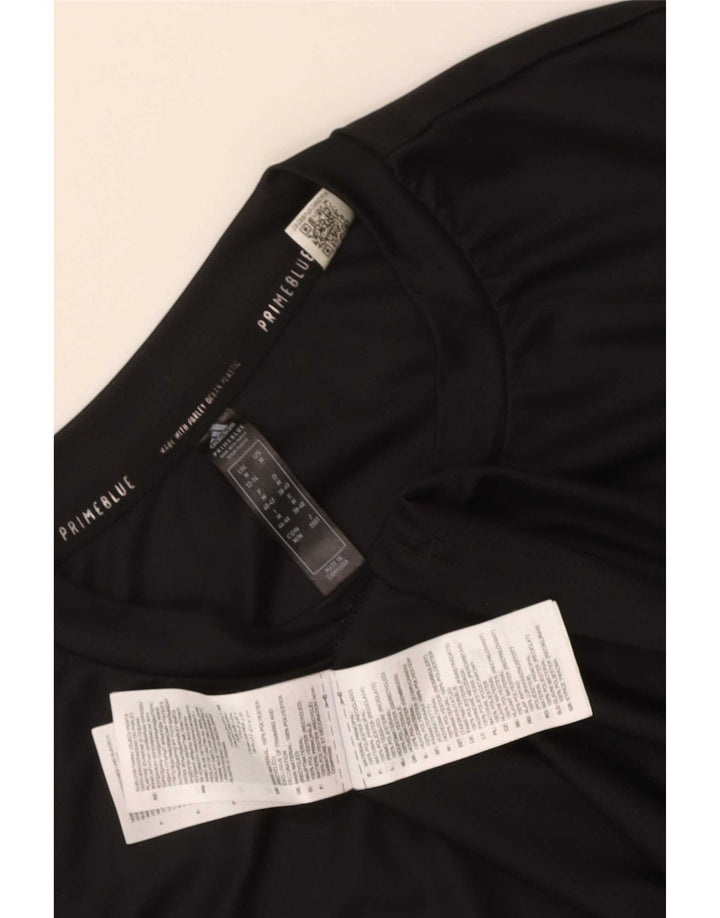 Adidas Camiseta gráfica para mujer Top UK 12/14 Mediano Negro Poliéster