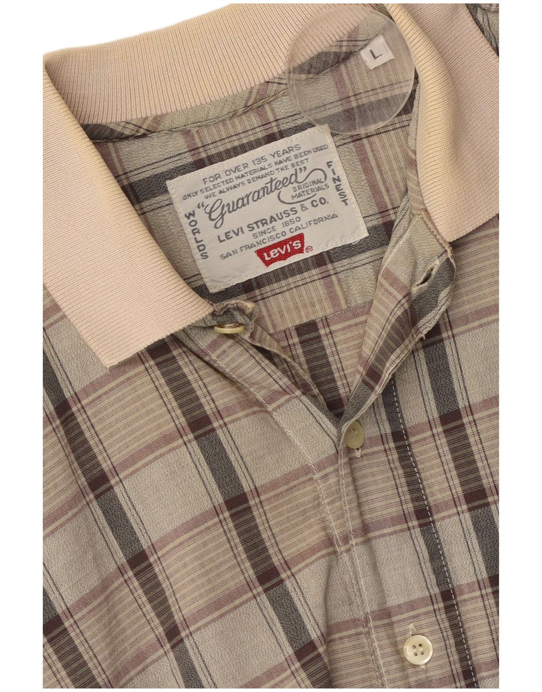 Levi's Camisa tipo jersey de manga corta para hombre, cuadros grandes multicolores
