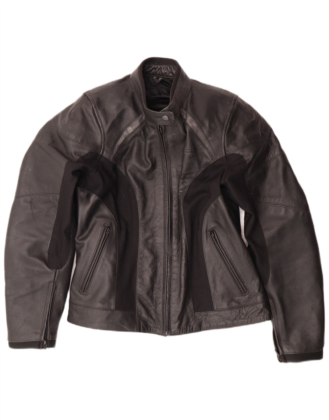 LEWIS Chaqueta motera de cuero para mujer UK 40 XL Cuero negro