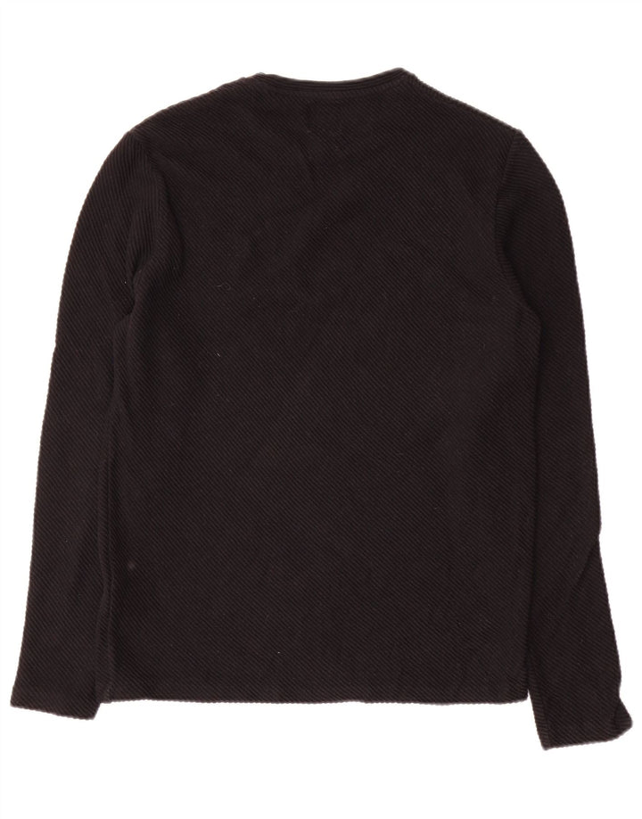 Zara Hombre Top Manga Larga Small Algodón Negro