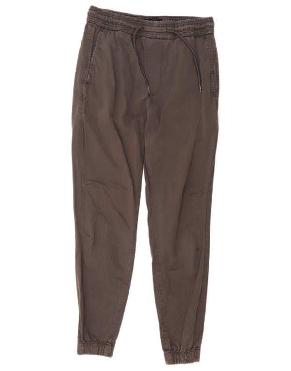Zara Mens Joggers Chino Pantalones Pequeño W30 L28 Algodón Gris