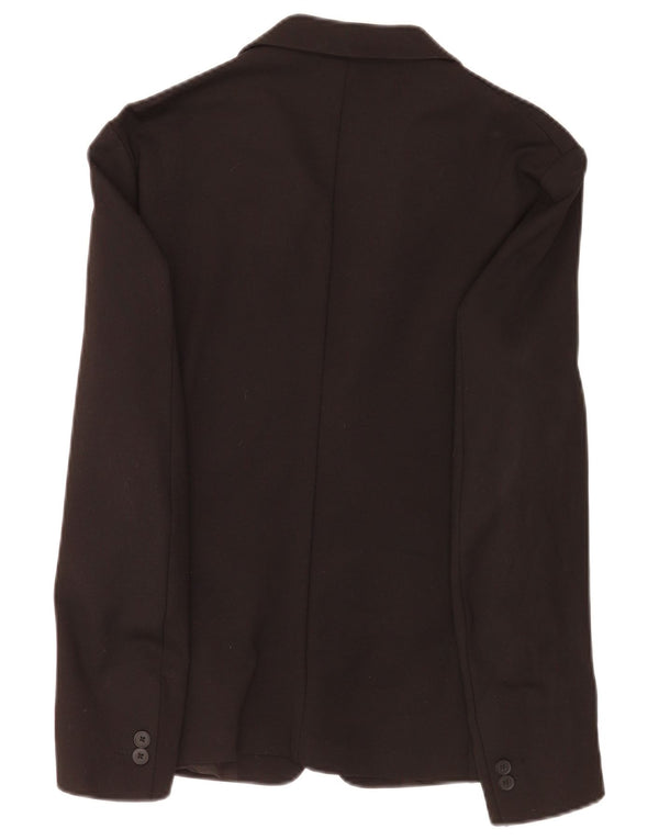 Zara Chaqueta tipo blazer de 2 botones para hombre UK 36 Small Black Viscose Classic
