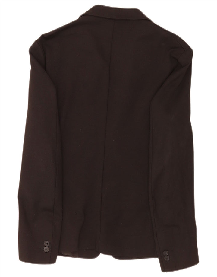 Zara Chaqueta tipo blazer de 2 botones para hombre UK 36 Small Black Viscose Classic