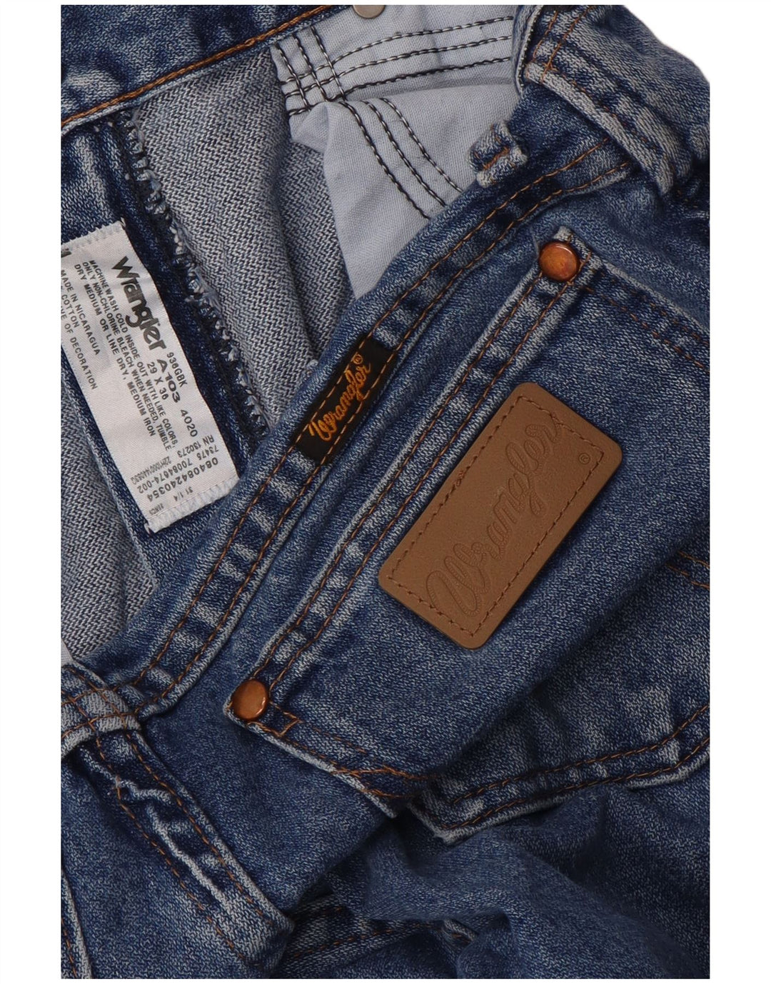 Vaqueros Wrangler Mujer Rectos W29 L36 Algodón Azul