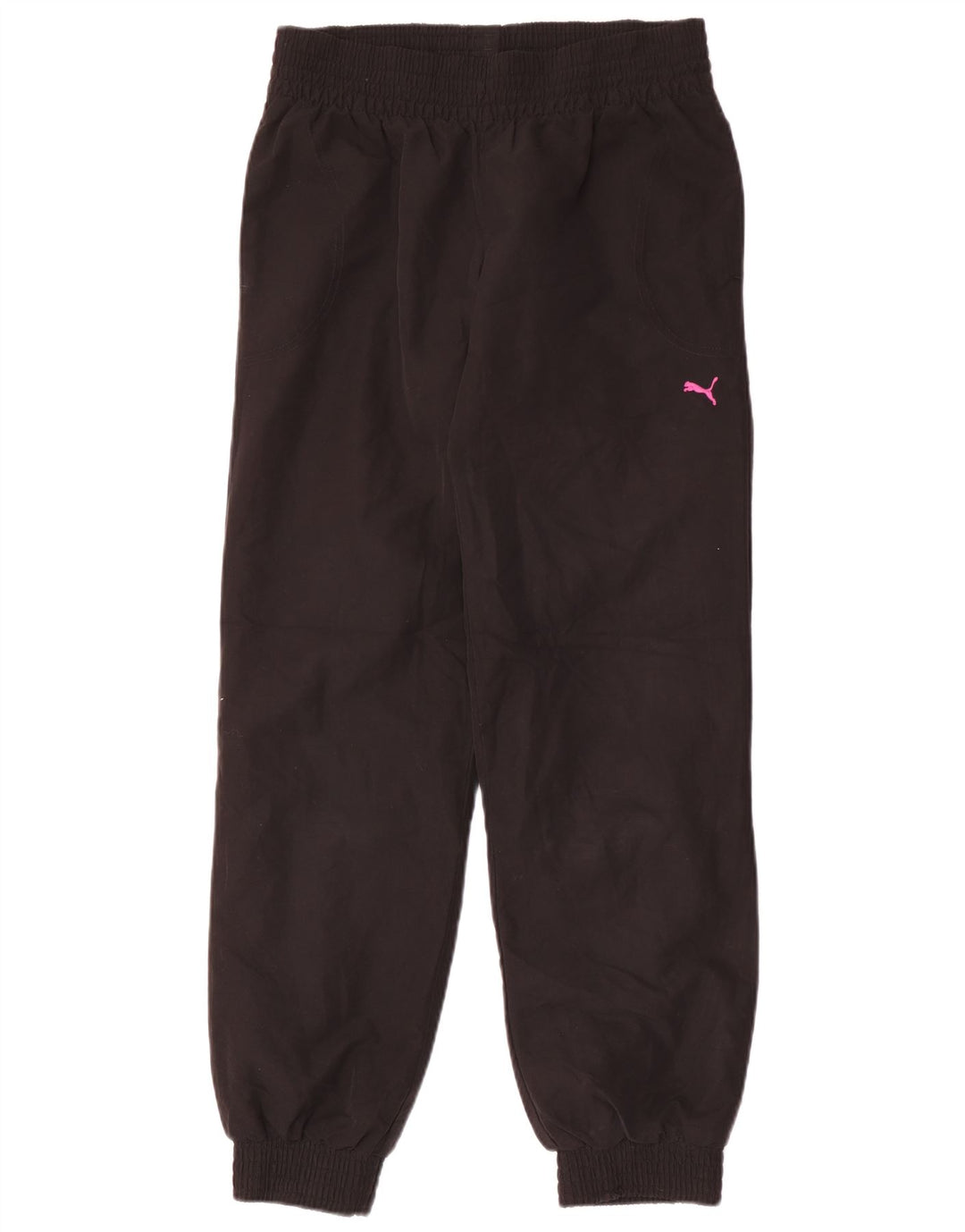 Puma Mujer Chándal Pantalones Joggers UK 12 Mediano Negro Poliéster