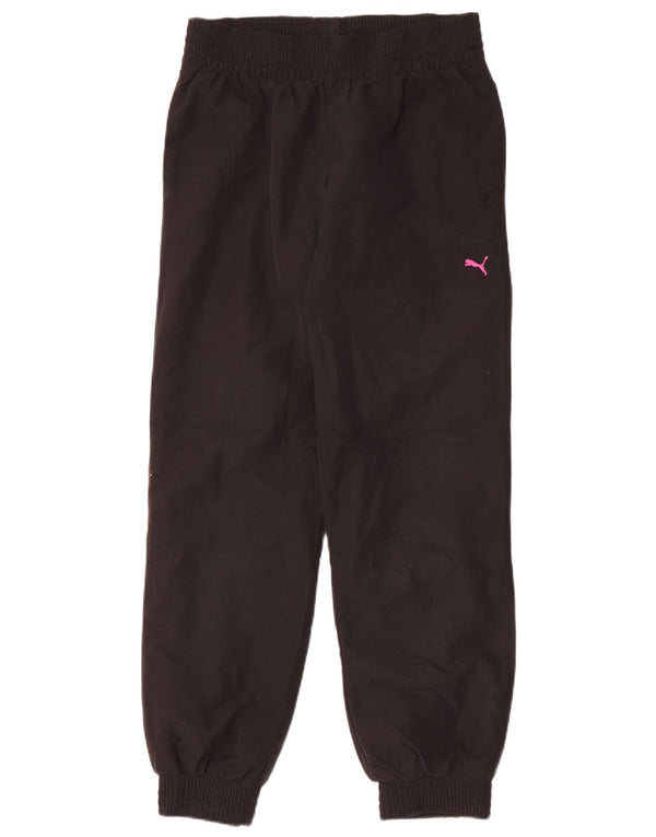 Puma Mujer Chándal Pantalones Joggers UK 12 Mediano Negro Poliéster