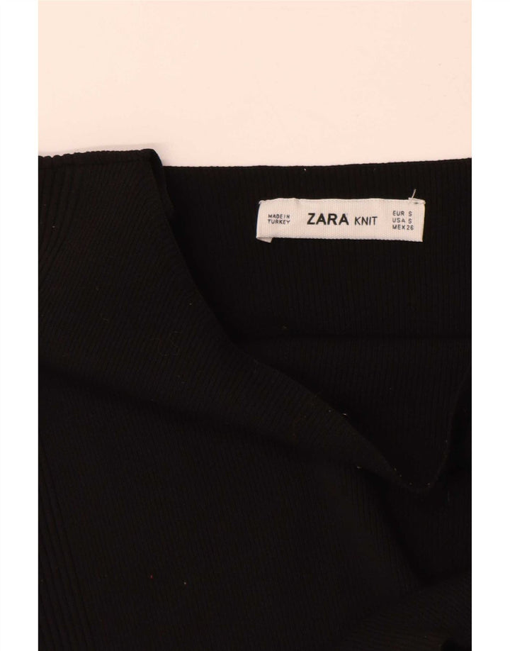 Zara Mujer Chaleco Top UK 10 Small Negro