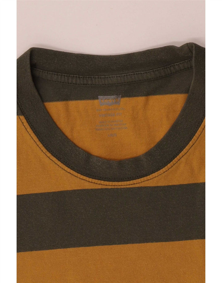 Camiseta Levi's para hombre Top grande de rayas amarillas